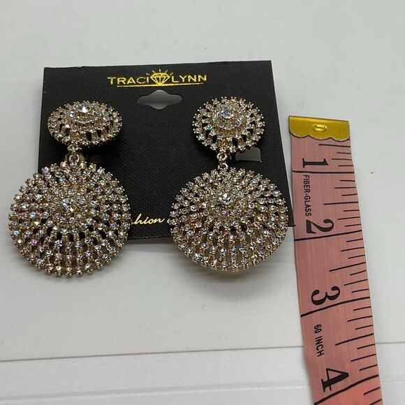 Traci Lynn Gold and Silver Statement Earrings - Picture 4 of 4
